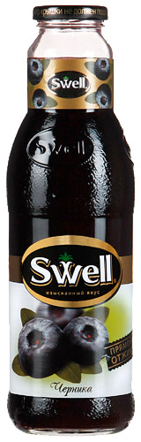 Сок Swell черника (стекло) 0.25 л.