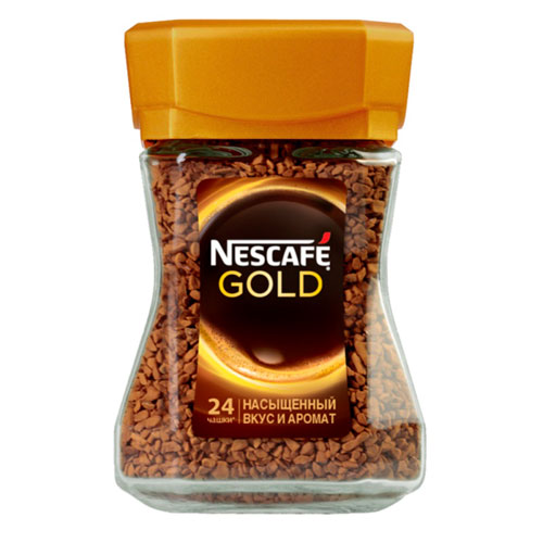 Кофе Nescafe Gold растворимый (банка), 47,5 г.