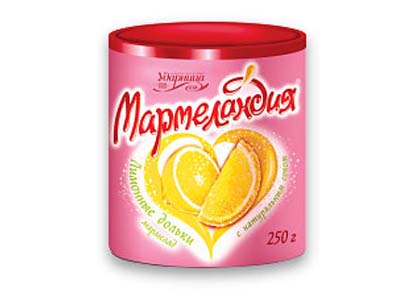 Мармелад Лимон дольки Мармеландия 250г. Ударница
