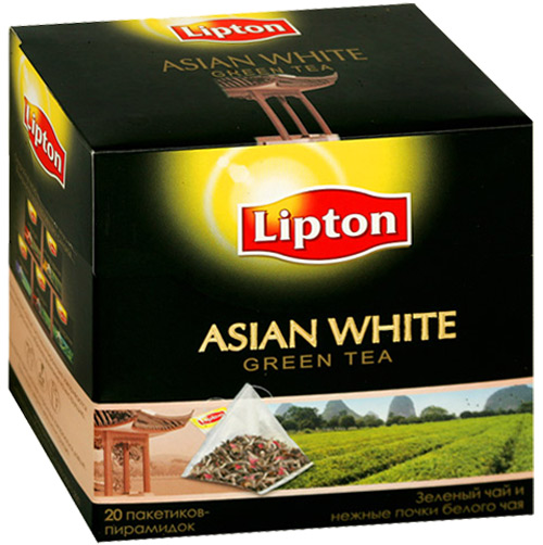 Чай Lipton Green Tea Asian White Tea (пирамидки), 20*2 г.