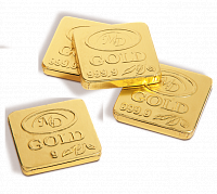 Медаль шоколадная Gold 999,9% 10г.