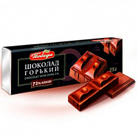 Шоколад горький 72% какао 25г. Победа