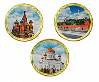 Медаль шоколадная на ленте Виды Москвы 50гр.